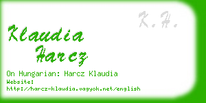 klaudia harcz business card